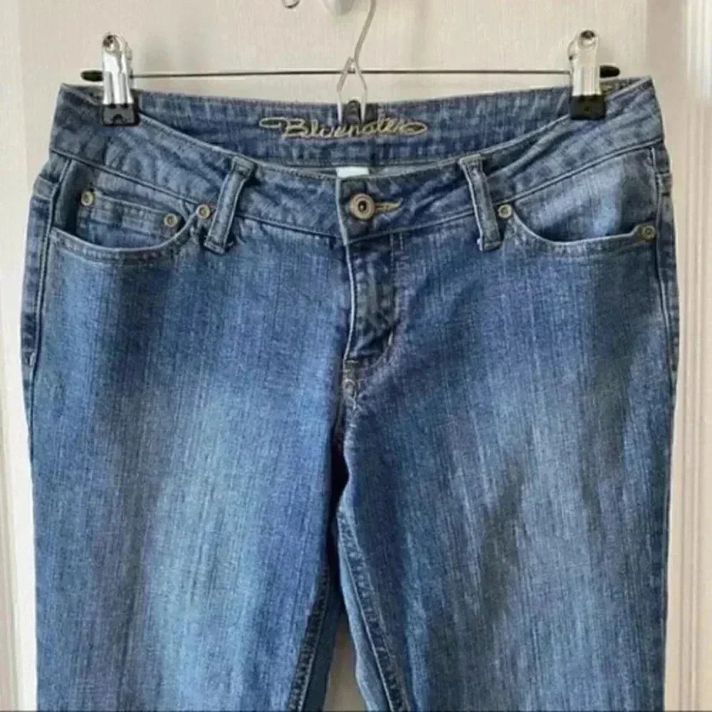 Vintage Bluenotes Low Rise Baby Bootcut Jeans Y2K Mid Blue Denim Size 26 - Picture 5 of 16